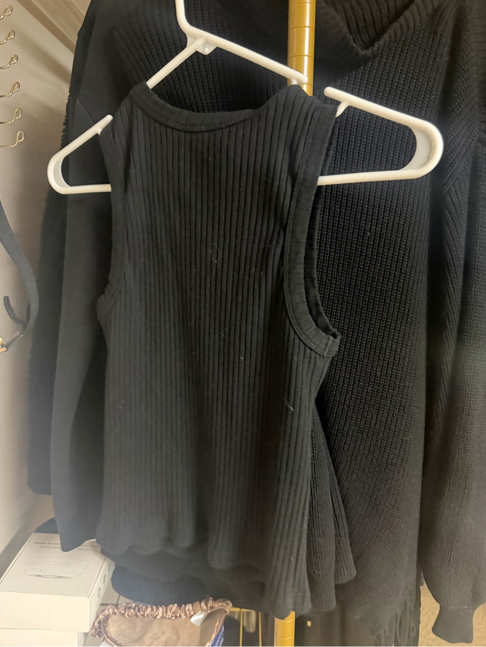Rails Black Ribbed Tank Top - Picture 2 of 2